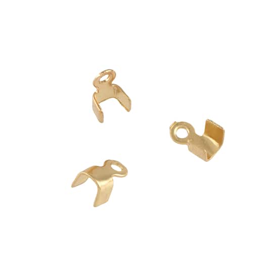 5mm Folding End Crimps with Loops, 62ct. by Bead Landing™